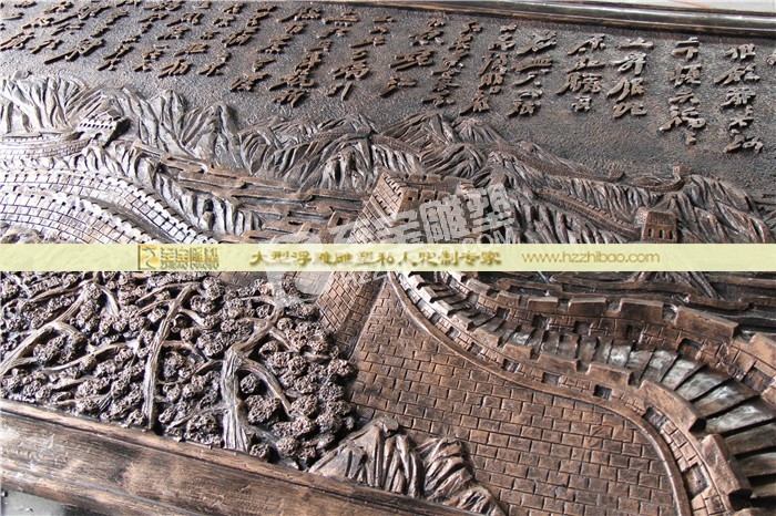 万里长城 玻璃钢仿古铜浮雕壁画-PG国际雕塑出品